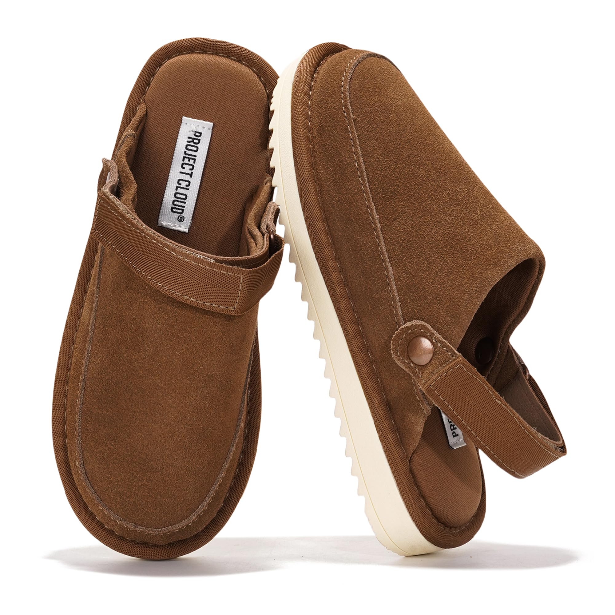 Project Cloud Kids | Genuine Suede Clogs with Back strap | Lightweight | Non-Slip - Little Goldstar - Image 13