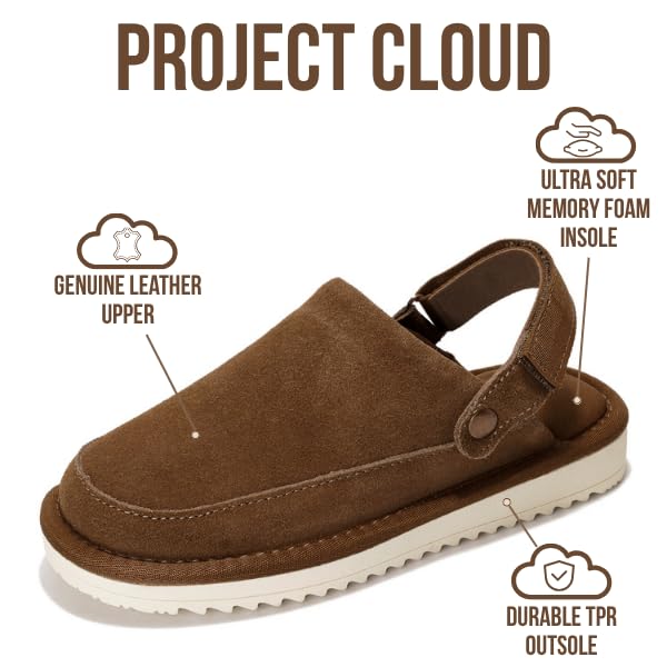 Project Cloud Kids | Genuine Suede Clogs with Back strap | Lightweight | Non-Slip - Little Goldstar - Image 15