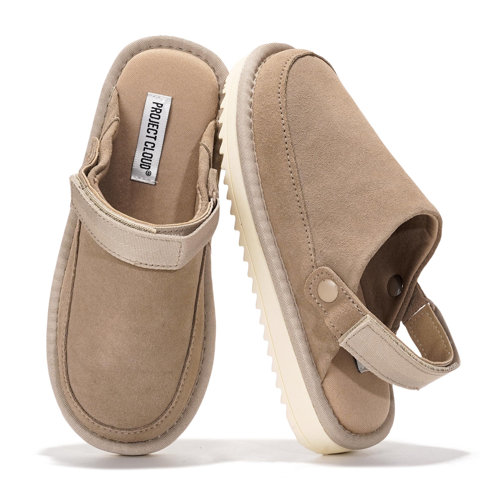 Project Cloud Kids | Genuine Suede Clogs with Back strap | Lightweight | Non-Slip - Little Goldstar - Image 19
