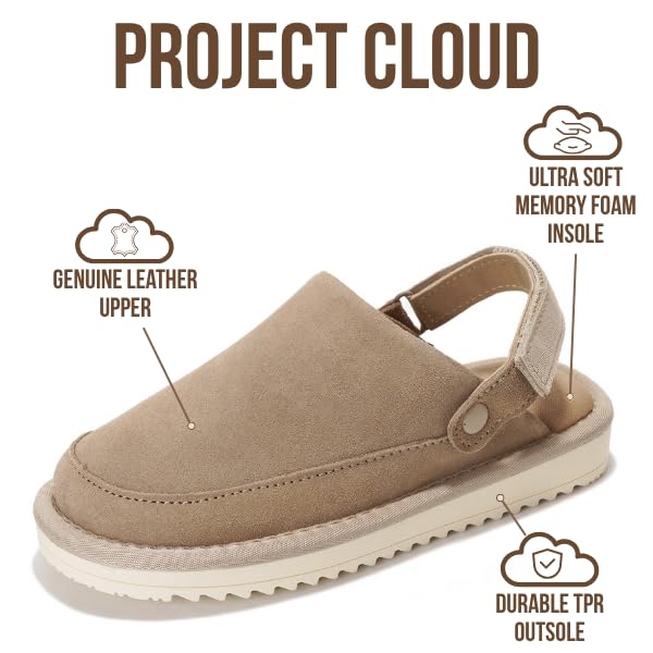 Project Cloud Kids | Genuine Suede Clogs with Back strap | Lightweight | Non-Slip - Little Goldstar - Image 21