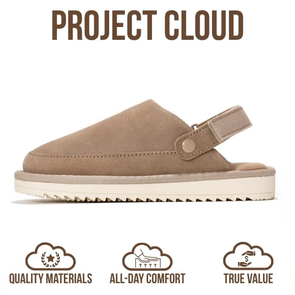 Project Cloud Kids | Genuine Suede Clogs with Back strap | Lightweight | Non-Slip - Little Goldstar - Image 22