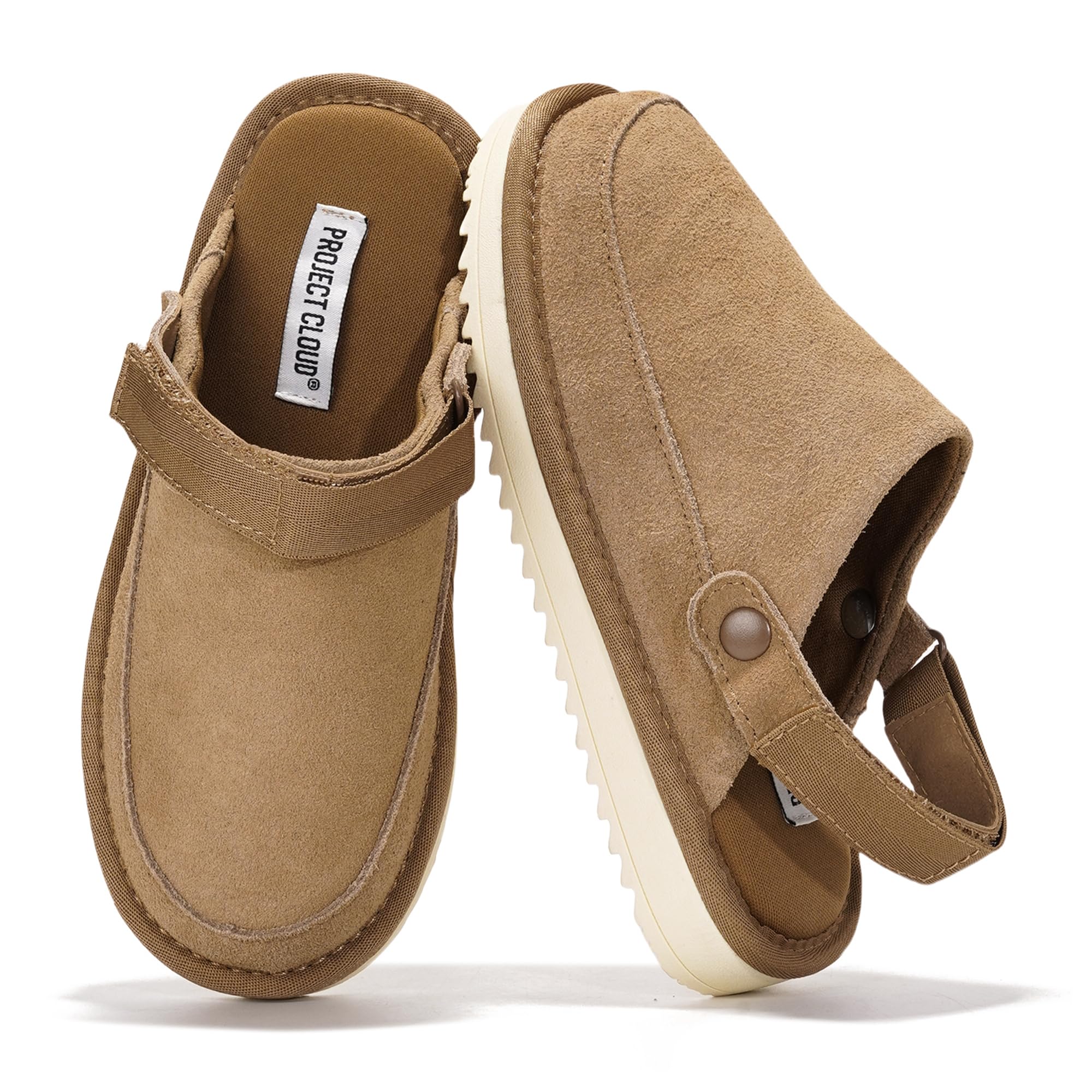 Project Cloud Kids | Genuine Suede Clogs with Back strap | Lightweight | Non-Slip - Little Goldstar - Image 25
