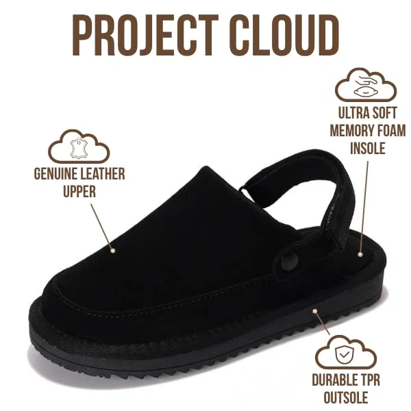 Project Cloud Kids | Genuine Suede Clogs with Back strap | Lightweight | Non-Slip - Little Goldstar - Image 9
