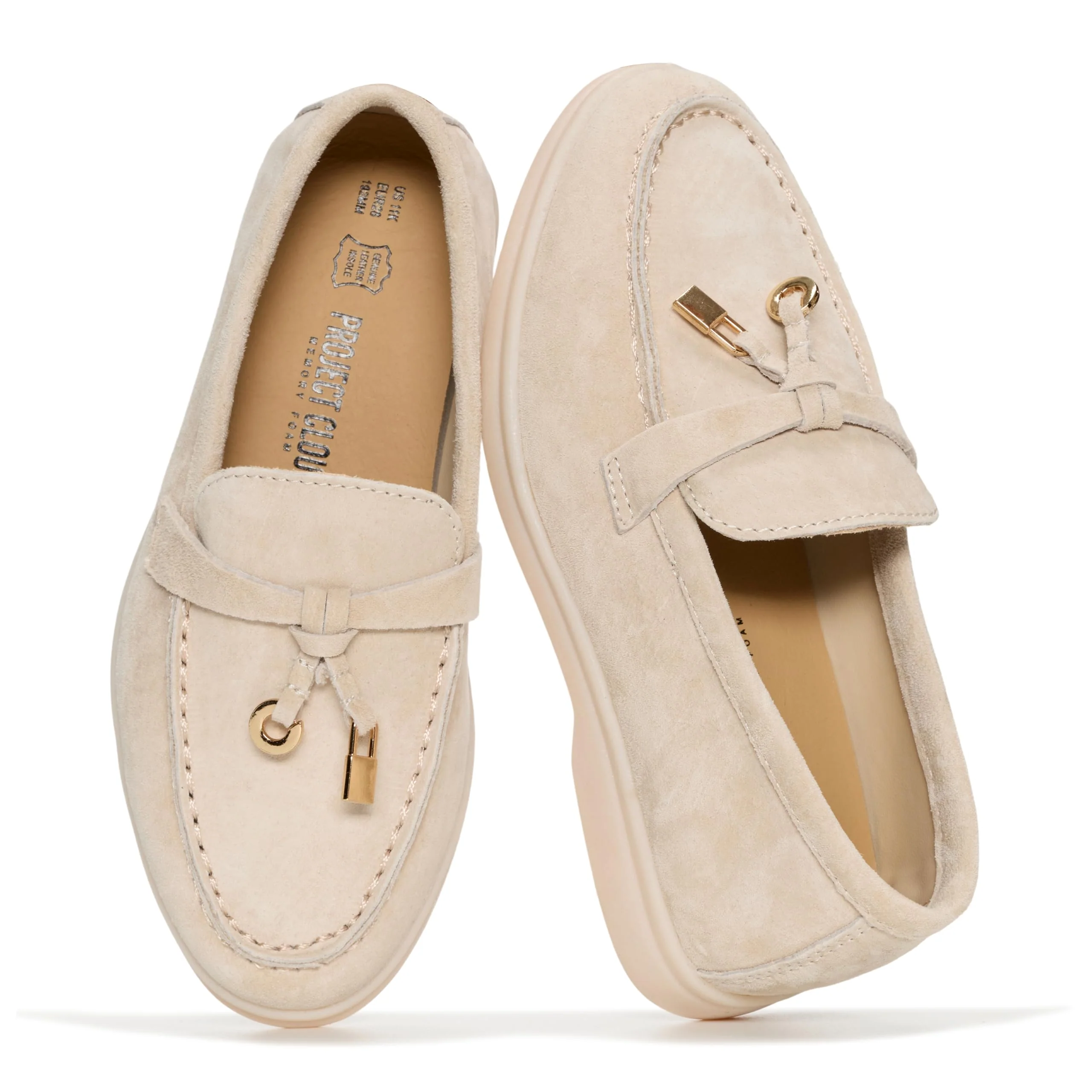 Project Cloud Kids Genuine Leather Girls Shoes Loafer | Memory Foam | Lightweight | Non-Slip - Little Iris - Image 11