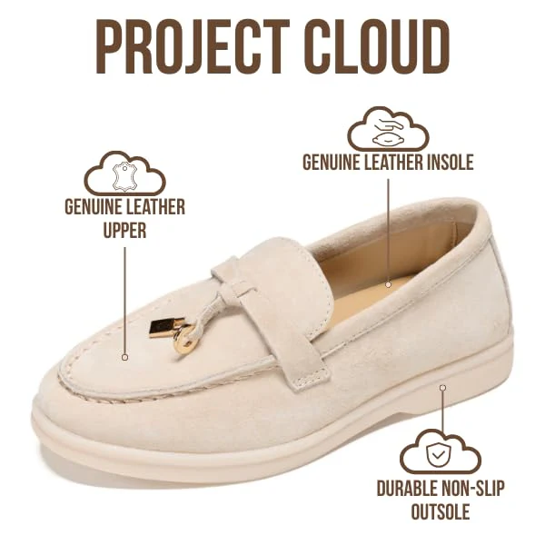 Project Cloud Kids Genuine Leather Girls Shoes Loafer | Memory Foam | Lightweight | Non-Slip - Little Iris - Image 13