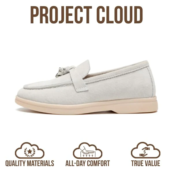 Project Cloud Kids Genuine Leather Girls Shoes Loafer | Memory Foam | Lightweight | Non-Slip - Little Iris - Image 4