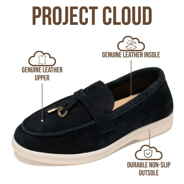 Project Cloud Kids Genuine Leather Girls Shoes Loafer | Memory Foam | Lightweight | Non-Slip - Little Iris - Image 8