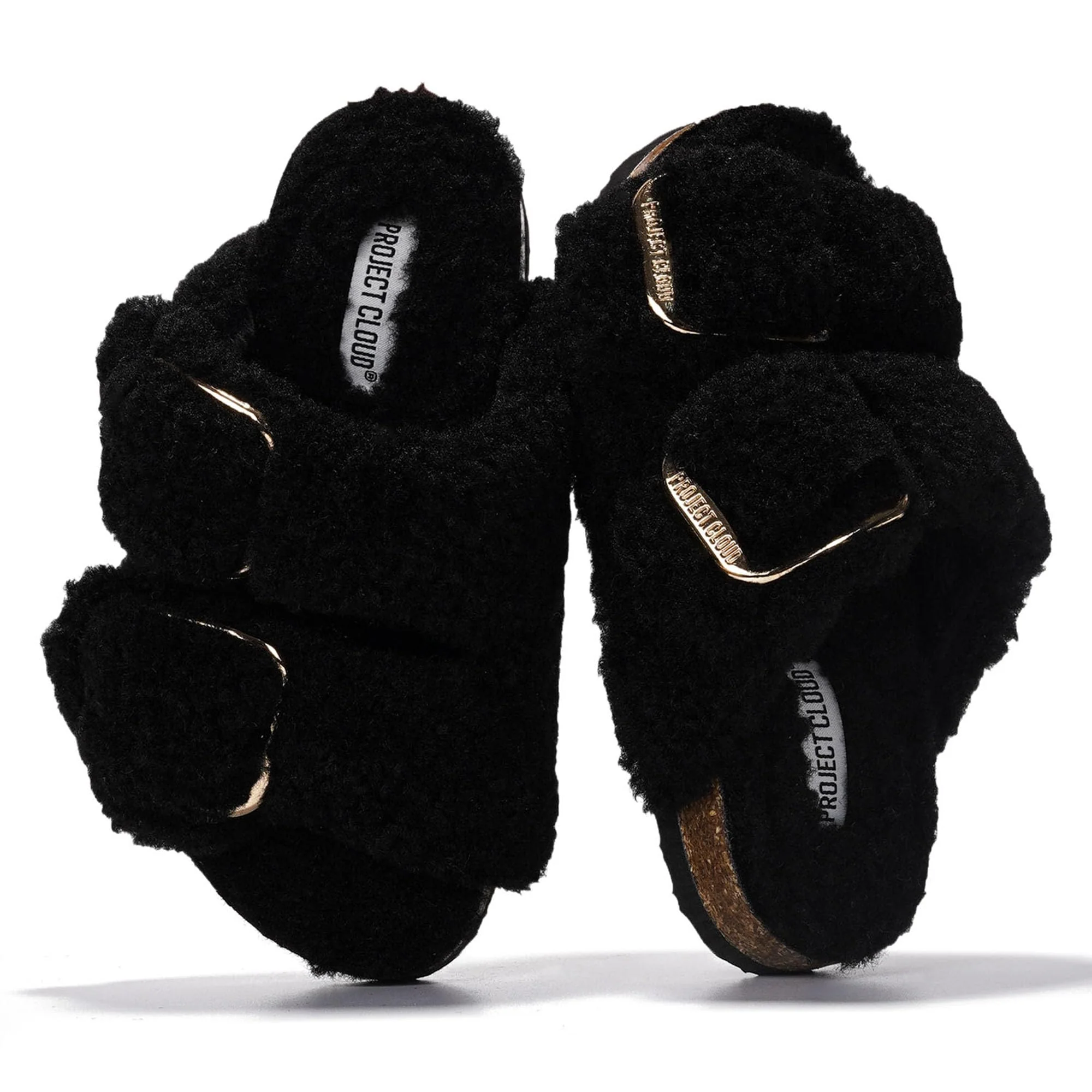 Project Cloud Kids Fur Sandals with Adjustable Buckle | Water Resistant | ProjectPlush | Lightweight | Non-Slip - Little Santorini Fur - Image 8