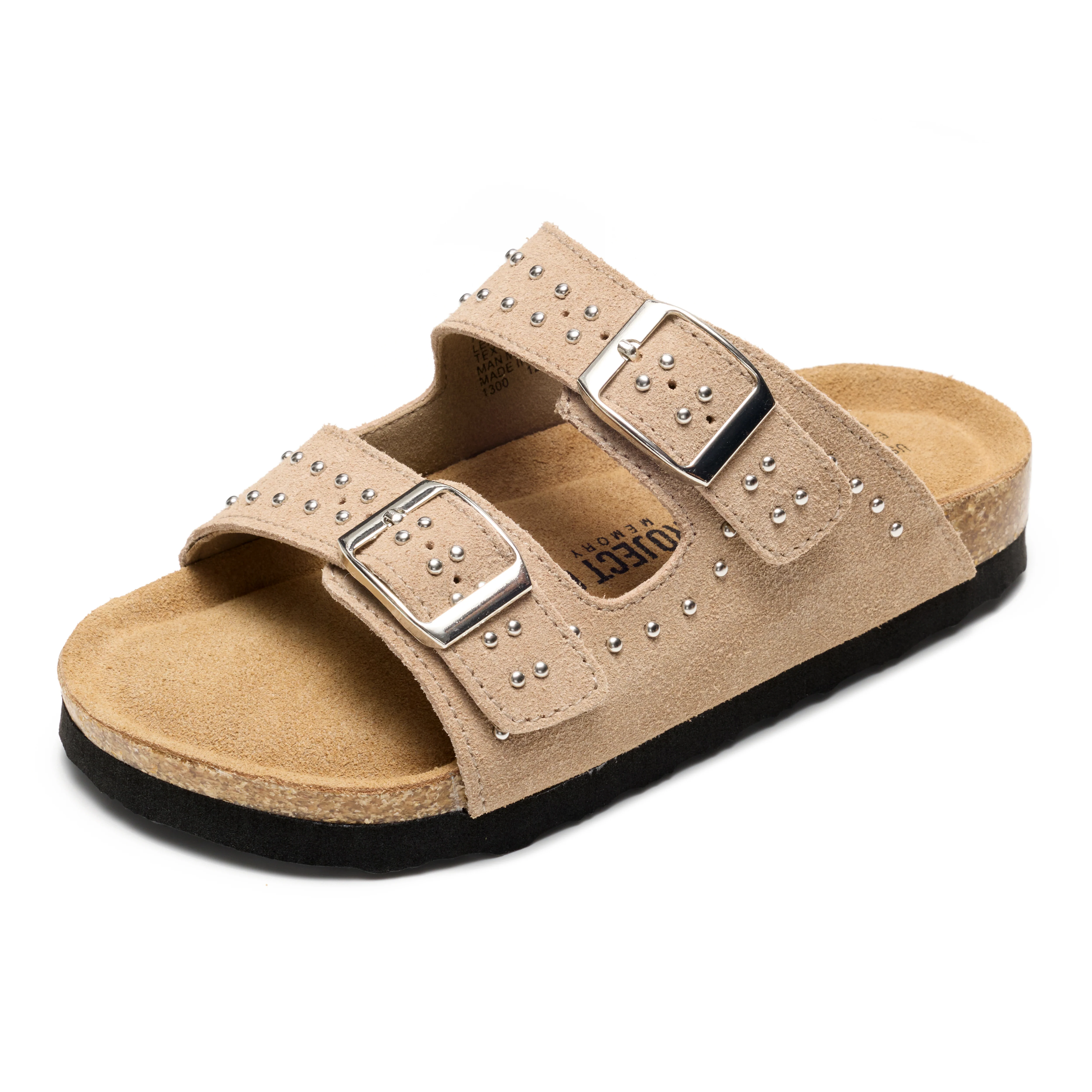 Project Cloud Kids | Genuine Leather Slides for Kids | Water Resistant | Lightweight | Non-Slip - Little Venita Studded - Image 7