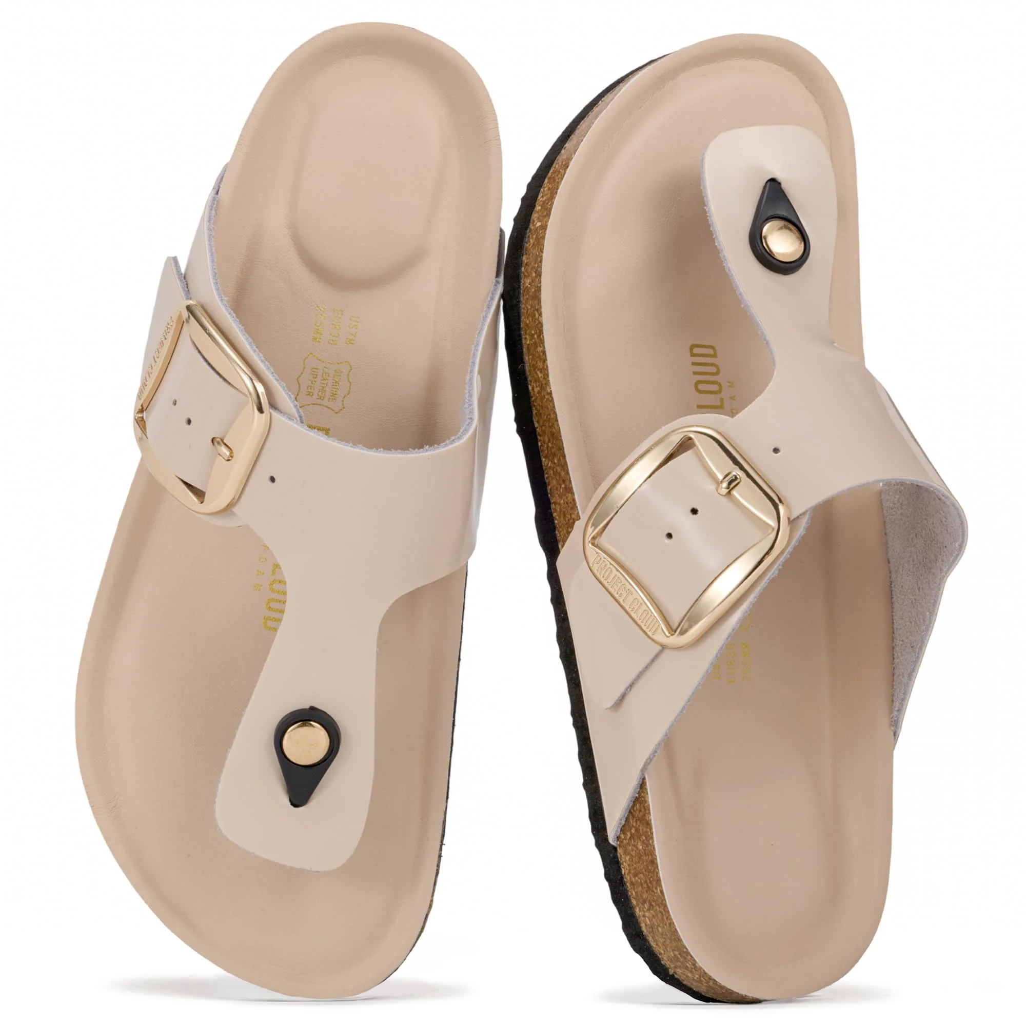 Project Cloud Women's | 100% Genuine Leather Thong Sandals | Memory Foam Insole | Lightweight | Non-Slip - Malaga - Image 31