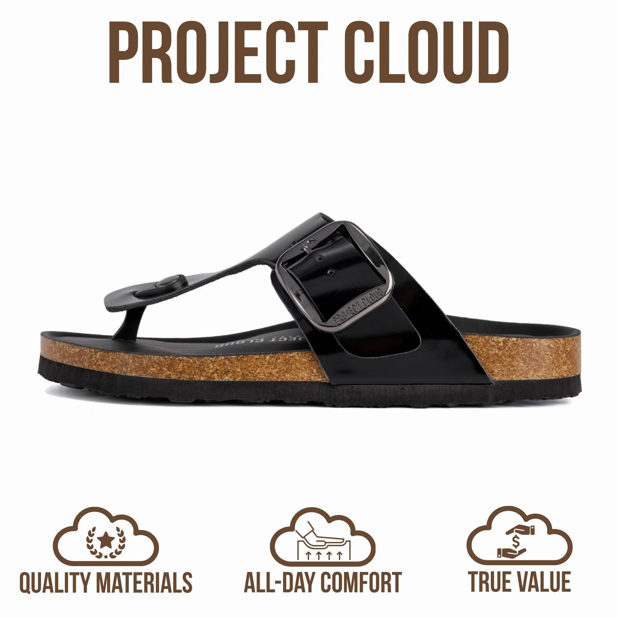 Project Cloud Women's | 100% Genuine Leather Thong Sandals | Memory Foam Insole | Lightweight | Non-Slip - Malaga - Image 9