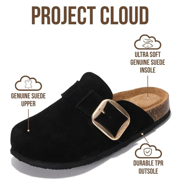 Project Cloud Women's | Genuine Leather Clogs | Memory Foam | Lightweight | Non-Slip - Manchester - Image 18