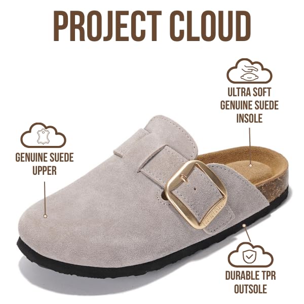 Project Cloud Women's | Genuine Leather Clogs | Memory Foam | Lightweight | Non-Slip - Manchester - Image 23