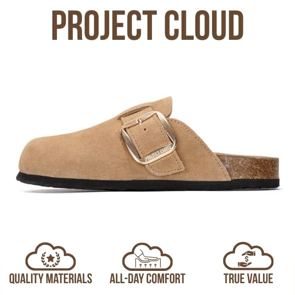 Project Cloud Women's | Genuine Leather Clogs | Memory Foam | Lightweight | Non-Slip - Manchester - Image 4