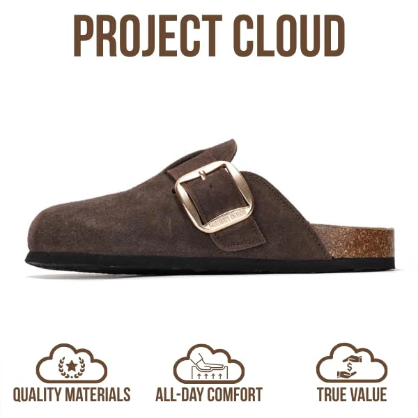 Project Cloud Women's | Genuine Leather Clogs | Memory Foam | Lightweight | Non-Slip - Manchester - Image 44