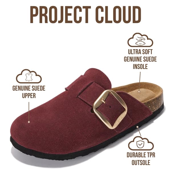 Project Cloud Women's | Genuine Leather Clogs | Memory Foam | Lightweight | Non-Slip - Manchester - Image 8