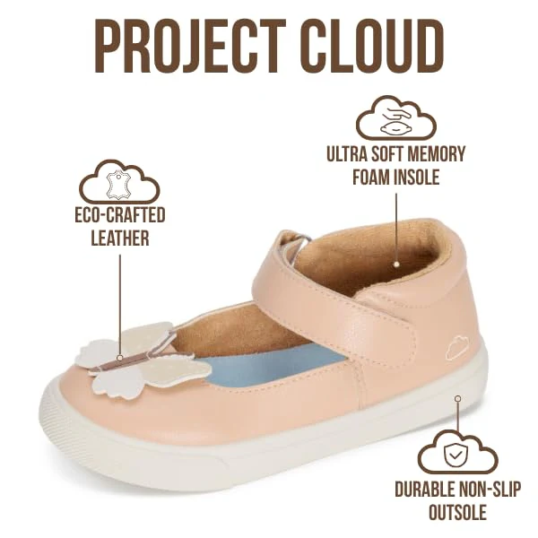 Project Cloud Kids | Mary Jane Sneakers with Terry Cloth Lining | Hook-and-Loop | Memory Foam | Lightweight | Non-Slip Toddlers & Kids - Image 3