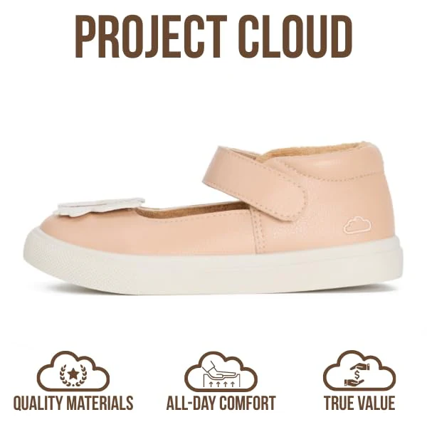 Project Cloud Kids | Mary Jane Sneakers with Terry Cloth Lining | Hook-and-Loop | Memory Foam | Lightweight | Non-Slip Toddlers & Kids - Image 4