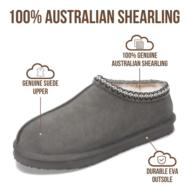 Project Cloud Men's | Australian Sheepskin Slippers | Memory Foam | Lightweight | Non-Slip - Relaxation - Image 35