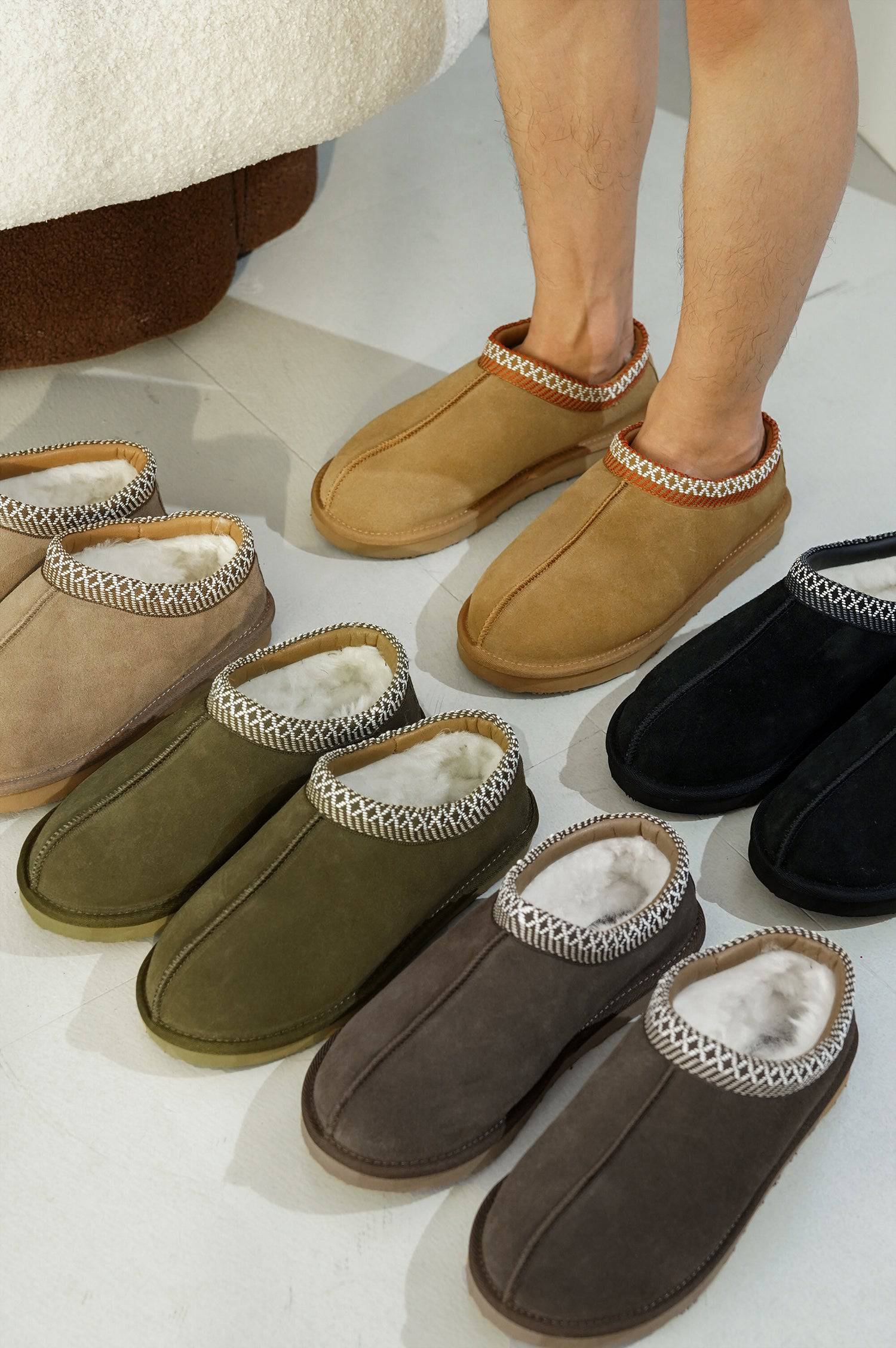 Project Cloud Men's | Australian Sheepskin Slippers | Memory Foam | Lightweight | Non-Slip - Relaxation - Image 38