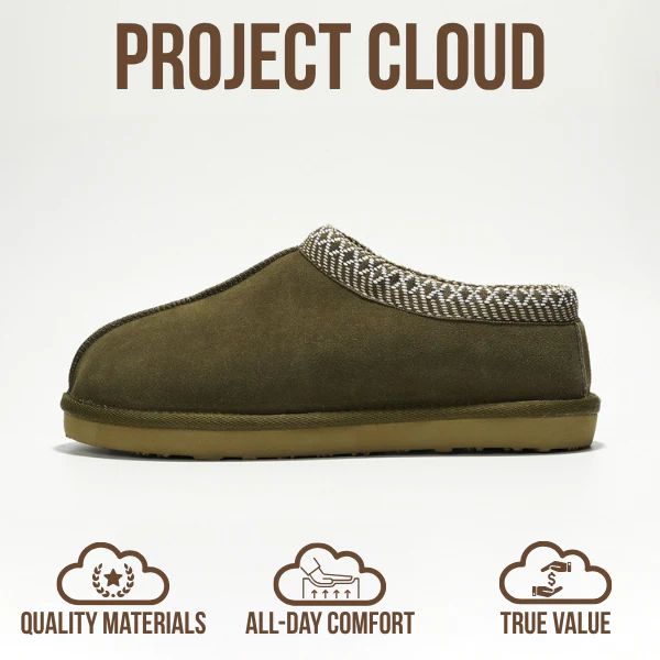 Project Cloud Men's | Australian Sheepskin Slippers | Memory Foam | Lightweight | Non-Slip - Relaxation - Image 9