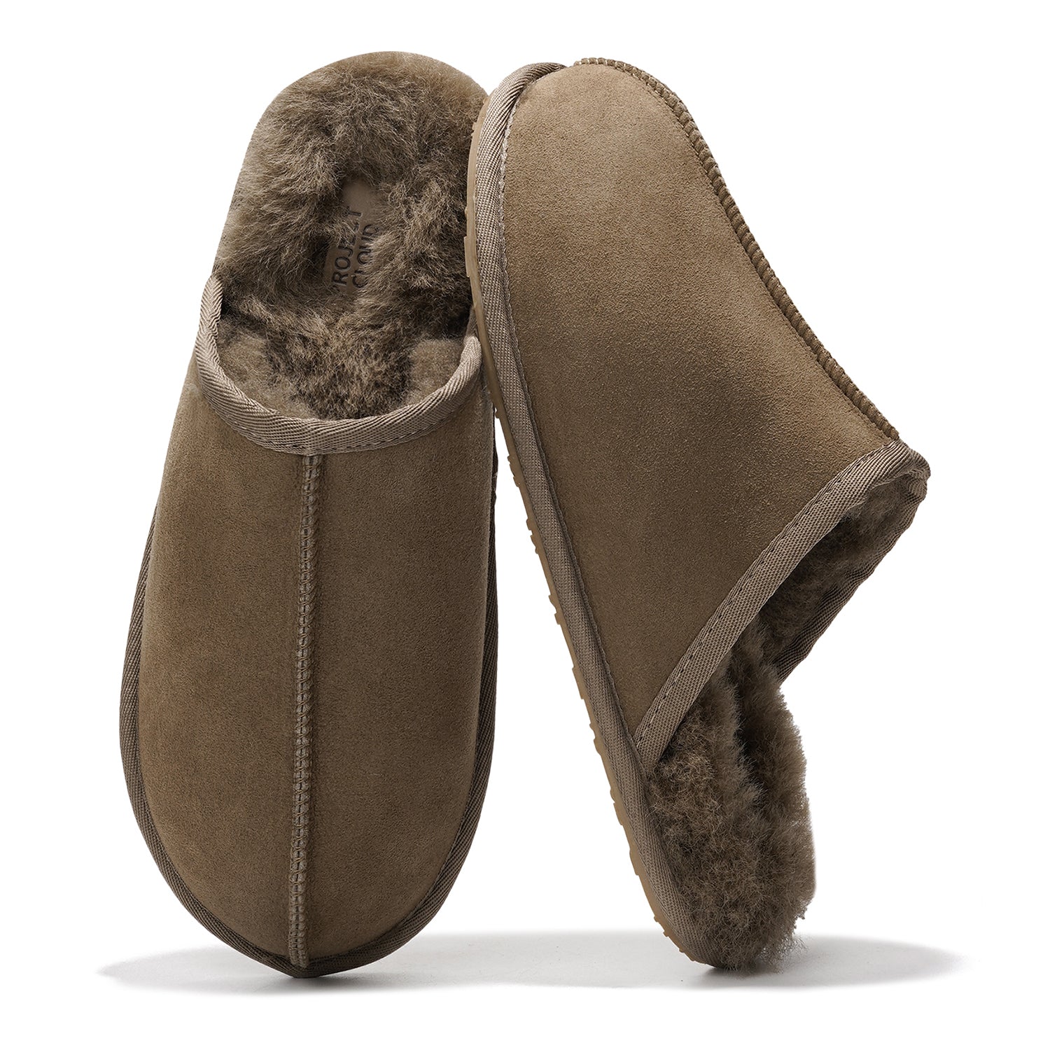 Project Cloud Men's | Genuine Sheepskin Upper House Slippers | Memory Foam | Lightweight | Non-Slip - Colin - Image 13