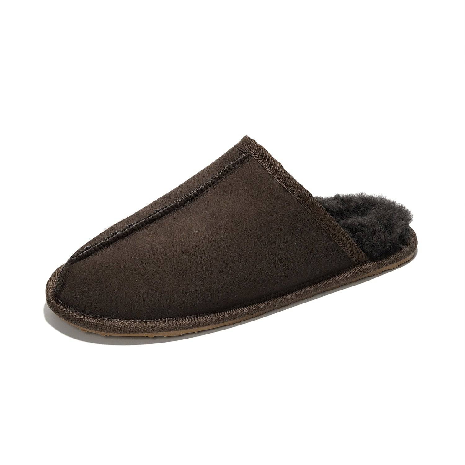 Project Cloud Men's | Genuine Sheepskin Upper House Slippers | Memory Foam | Lightweight | Non-Slip - Colin - Image 20