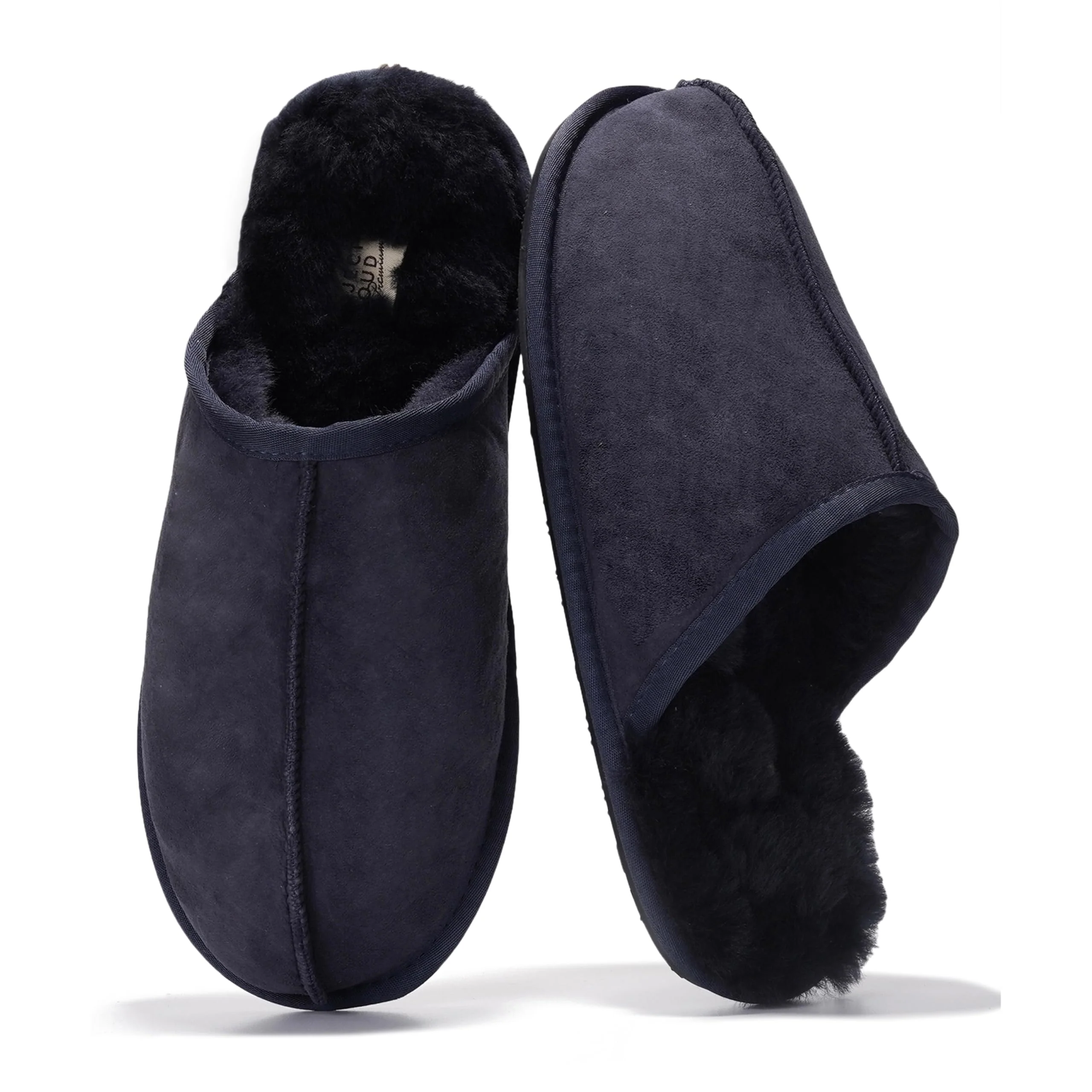 Project Cloud Men's | Genuine Sheepskin Upper House Slippers | Memory Foam | Lightweight | Non-Slip - Colin - Image 25