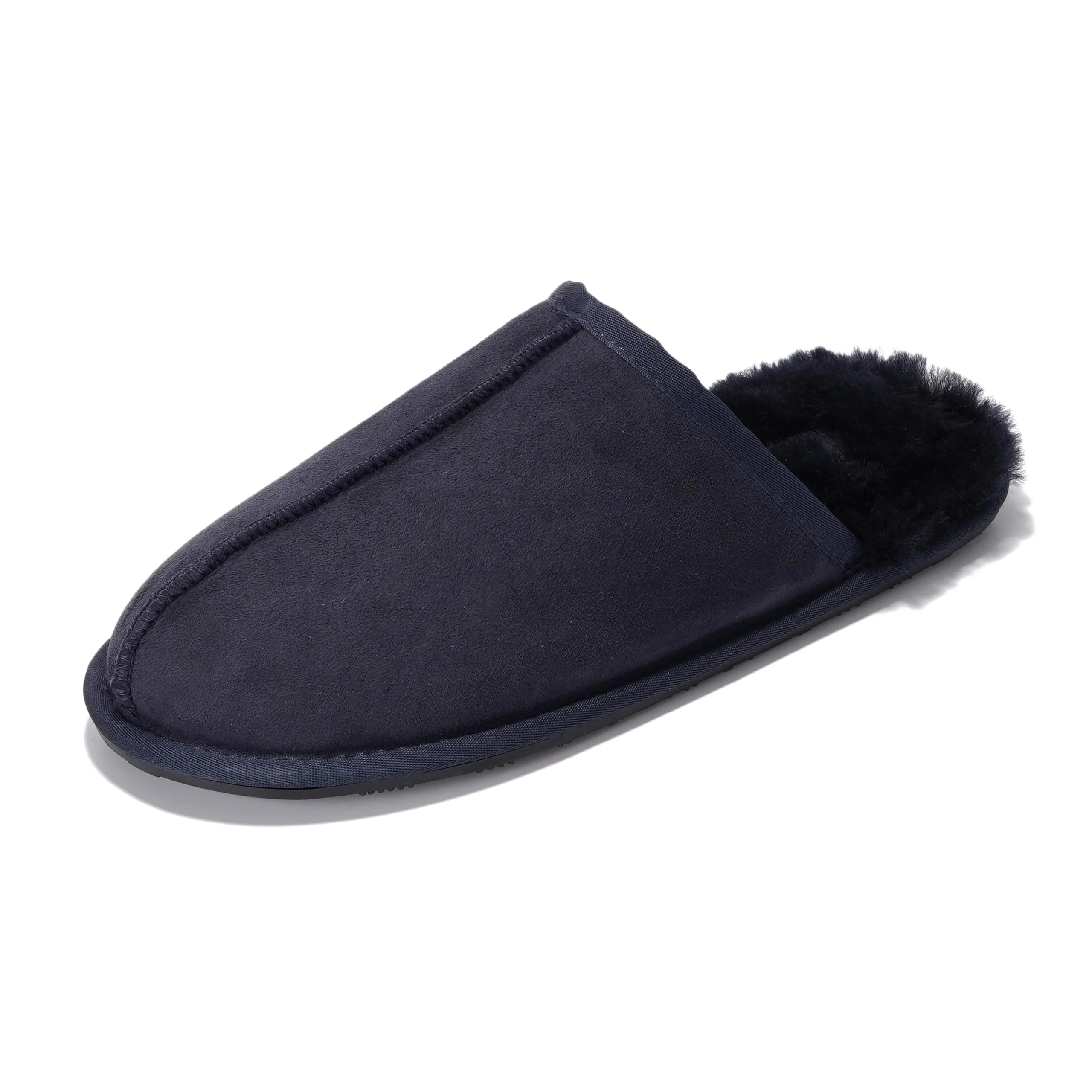 Project Cloud Men's | Genuine Sheepskin Upper House Slippers | Memory Foam | Lightweight | Non-Slip - Colin - Image 26