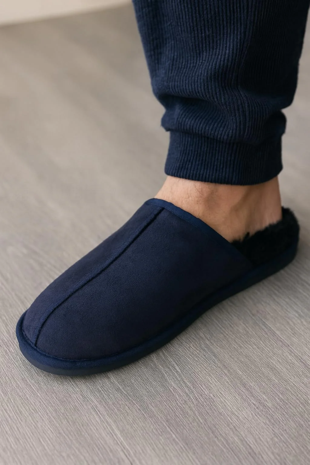 Project Cloud Men's | Genuine Sheepskin Upper House Slippers | Memory Foam | Lightweight | Non-Slip - Colin - Image 30