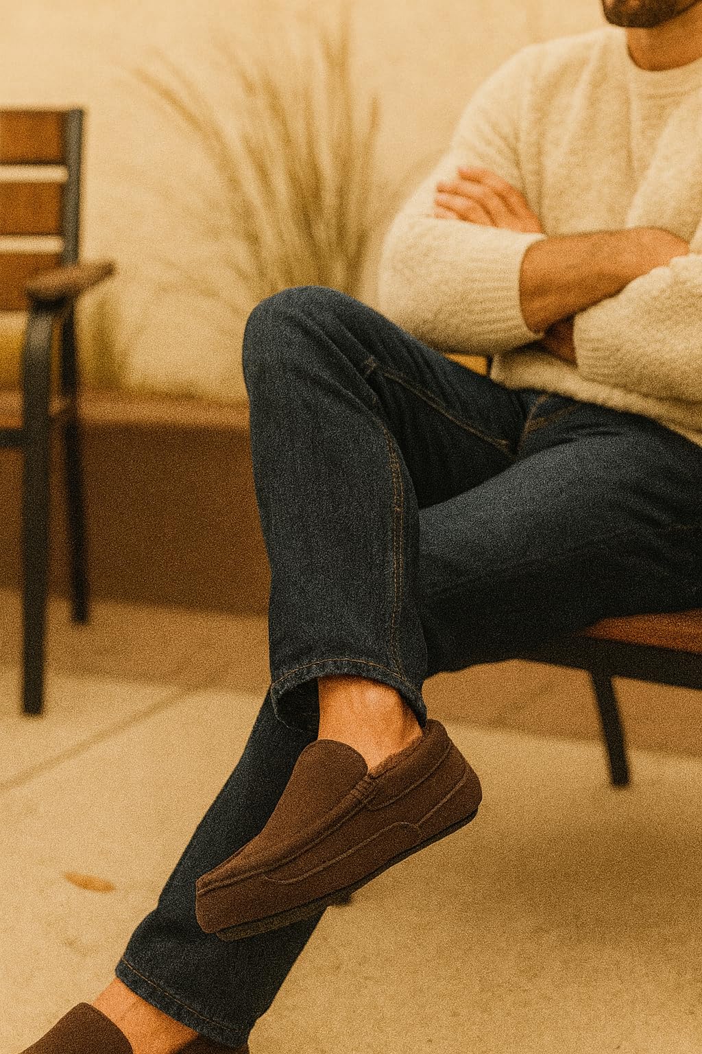 Project Cloud Men's | Genuine Suede Slippers - Loafers | Memory Foam | Lightweight | Non-Slip - Oswin - Image 12