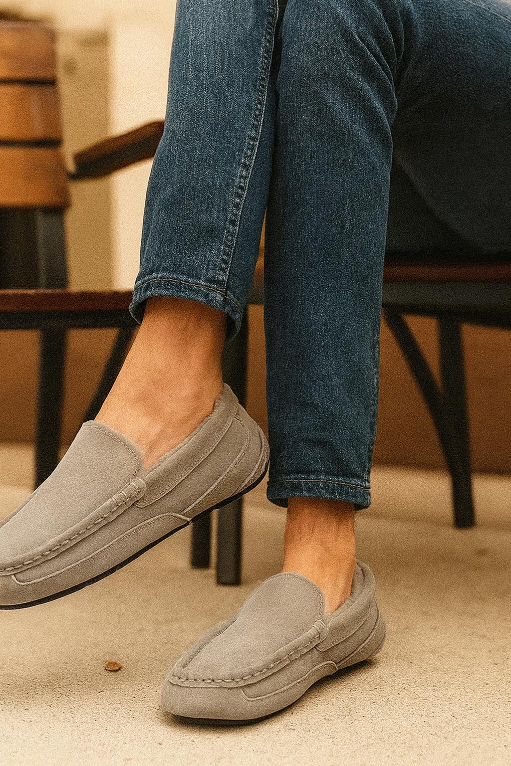 Project Cloud Men's | Genuine Suede Slippers - Loafers | Memory Foam | Lightweight | Non-Slip - Oswin - Image 18