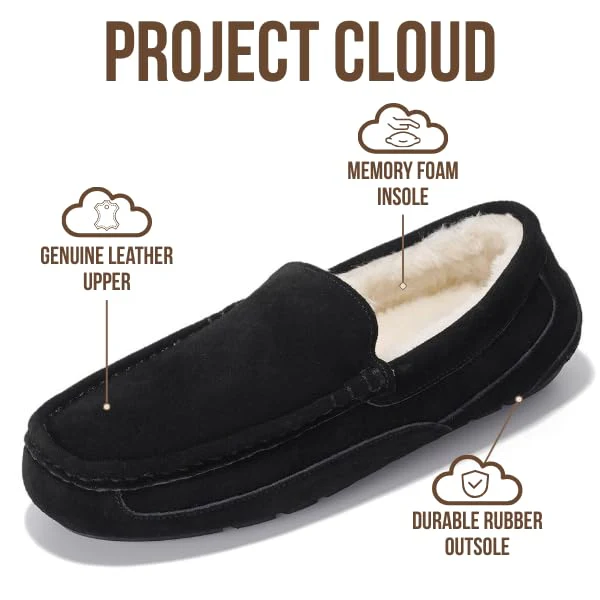 Project Cloud Men's | Genuine Suede Slippers - Loafers | Memory Foam | Lightweight | Non-Slip - Oswin - Image 21