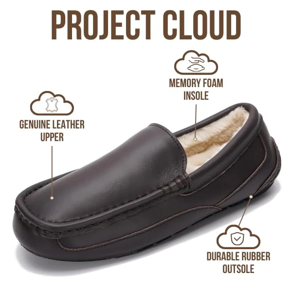 Project Cloud Men's | Genuine Suede Slippers - Loafers | Memory Foam | Lightweight | Non-Slip - Oswin - Image 27