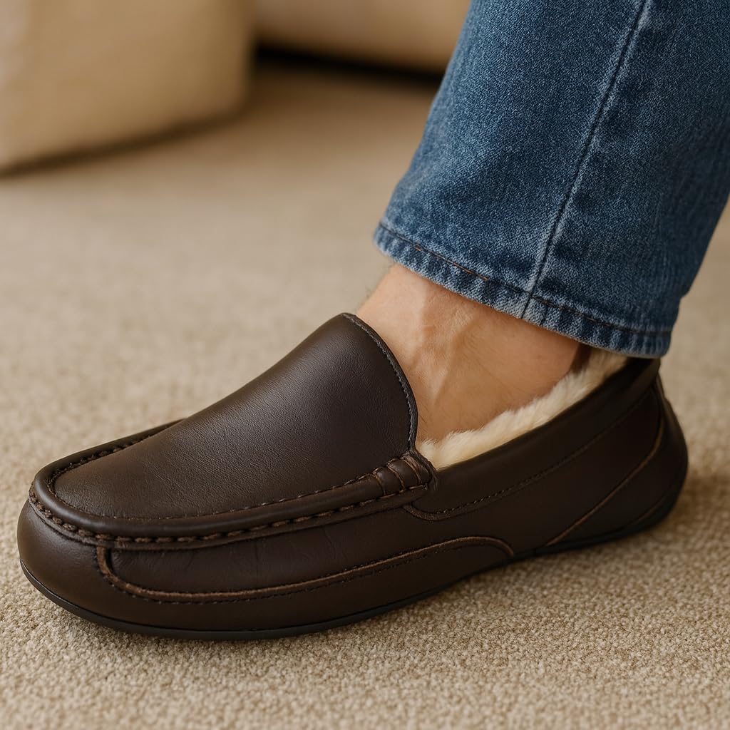Project Cloud Men's | Genuine Suede Slippers - Loafers | Memory Foam | Lightweight | Non-Slip - Oswin - Image 30