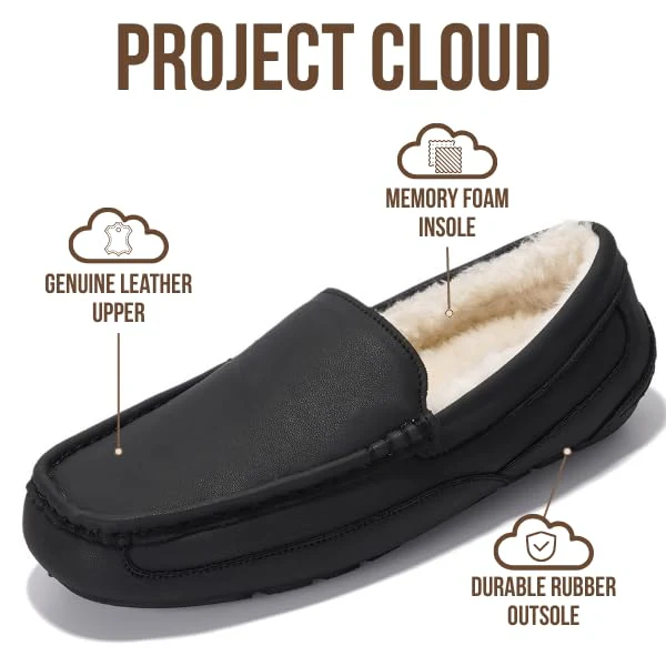 Project Cloud Men's | Genuine Suede Slippers - Loafers | Memory Foam | Lightweight | Non-Slip - Oswin - Image 33