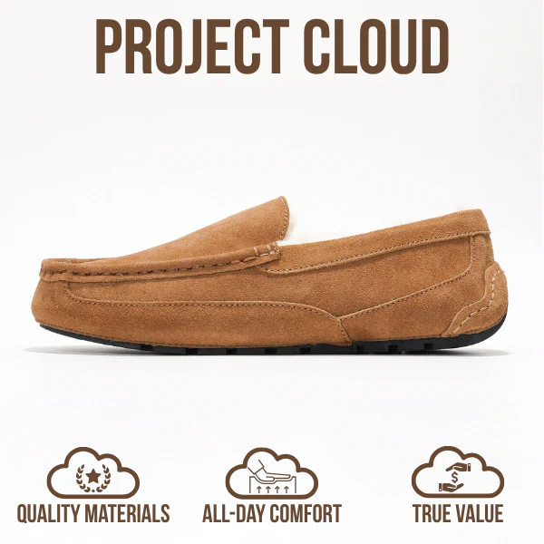 Project Cloud Men's | Genuine Suede Slippers - Loafers | Memory Foam | Lightweight | Non-Slip - Oswin - Image 4