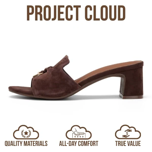 Project Cloud Women's | Genuine Leather Women Sandals Dressy| Memory Foam | Lightweight | Non-Slip - Monaco - Image 14