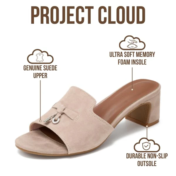 Project Cloud Women's | Genuine Leather Women Sandals Dressy| Memory Foam | Lightweight | Non-Slip - Monaco - Image 18