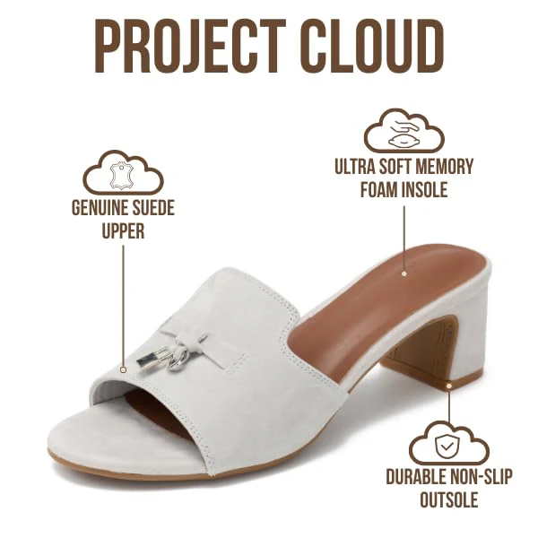 Project Cloud Women's | Genuine Leather Women Sandals Dressy| Memory Foam | Lightweight | Non-Slip - Monaco - Image 23