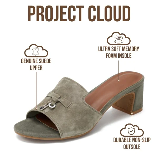 Project Cloud Women's | Genuine Leather Women Sandals Dressy| Memory Foam | Lightweight | Non-Slip - Monaco - Image 28