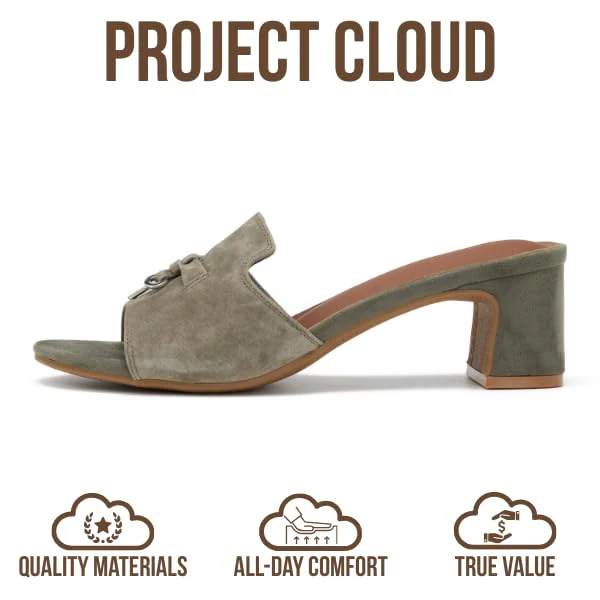 Project Cloud Women's | Genuine Leather Women Sandals Dressy| Memory Foam | Lightweight | Non-Slip - Monaco - Image 29