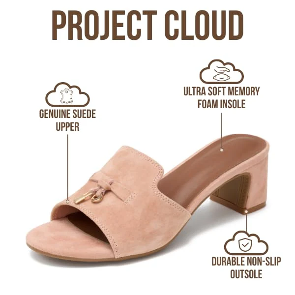 Project Cloud Women's | Genuine Leather Women Sandals Dressy| Memory Foam | Lightweight | Non-Slip - Monaco - Image 3