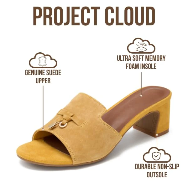 Project Cloud Women's | Genuine Leather Women Sandals Dressy| Memory Foam | Lightweight | Non-Slip - Monaco - Image 43
