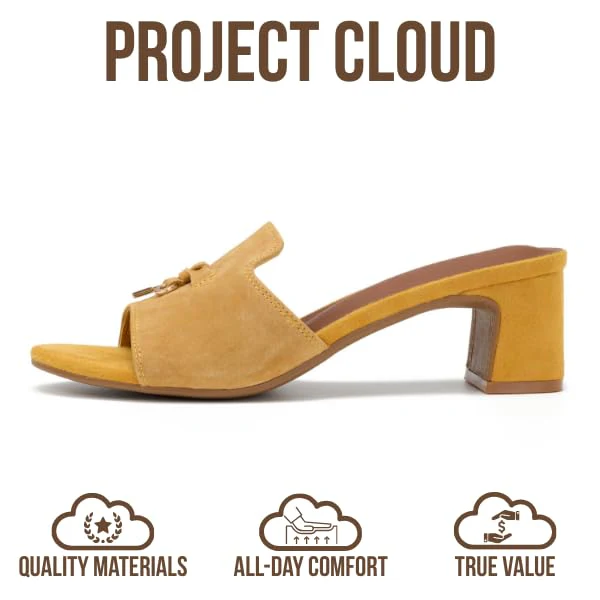 Project Cloud Women's | Genuine Leather Women Sandals Dressy| Memory Foam | Lightweight | Non-Slip - Monaco - Image 44