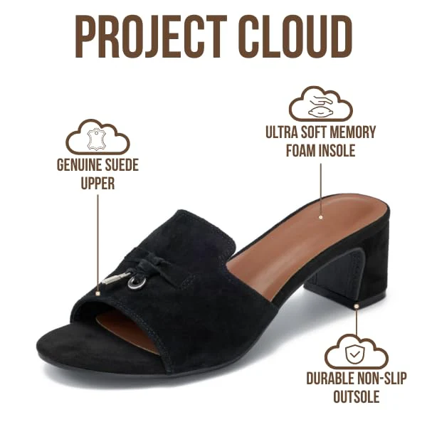 Project Cloud Women's | Genuine Leather Women Sandals Dressy| Memory Foam | Lightweight | Non-Slip - Monaco - Image 8