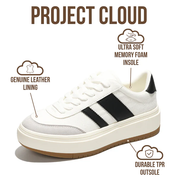 Project Cloud Women's | Lace-up Sneakers | Memory Foam Insole | Non-Slip - Nita - Image 3