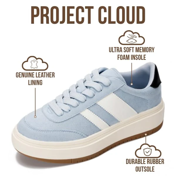 Project Cloud Women's | Lace-up Sneakers | Memory Foam Insole | Non-Slip - Nita - Image 62