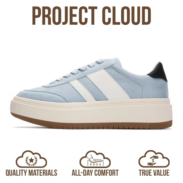 Project Cloud Women's | Lace-up Sneakers | Memory Foam Insole | Non-Slip - Nita - Image 63