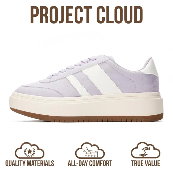 Project Cloud Women's | Lace-up Sneakers | Memory Foam Insole | Non-Slip - Nita - Image 68
